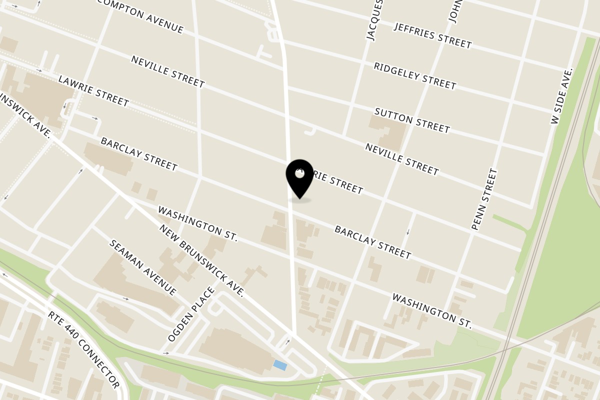 Map showing the location of Eden's Legacy Restaurant Bar Lounge on 462 Amboy Ave in Perth Amboy